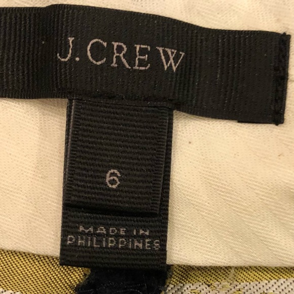 J.Crew Teddy flat front trousers navy jacquard with bee print size 6 EUC classic - Picture 7 of 10